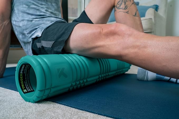 TRIGGERPOINT Performance Therapy Grid Patented Multi-Density Foam Massage Roller Exercise, Deep Tissue&Muscle Recovery Relieves Muscle Pain & Tightness, Improves Mobility & Circulation
