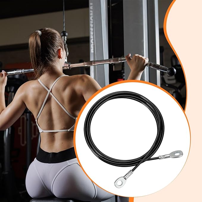 Fitness Pulley Cable Steel Wire Rope Multifunctional Cable Machine Attachment Accessories Replacement for Strength Equipment Suitable for Home Gym Upp