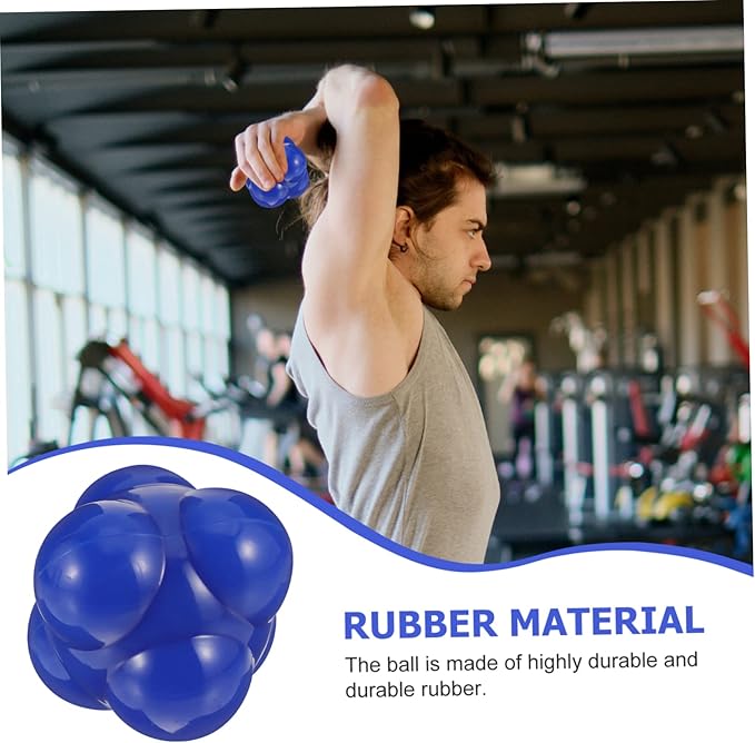 Healifty Large Hexagonal Reaction Ball for Agile Fitness Training Exercise Ball for Baseball and Multi Sport Reflex Speed Blue Agile Trainer for Home Workouts and Coordination Improvement