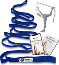 Tumaz Stretching Strap - 10 Loops & Non-Elastic Yoga Strap - Perfect Home Workout Stretch Strap for Physical Therapy, Yoga, Pilates, Flexibility