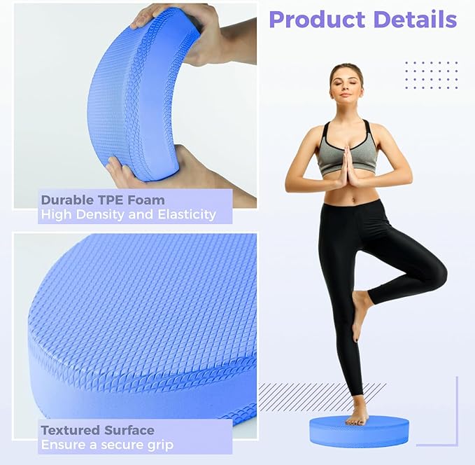 3PCS Foam Balance Pad, Cushion for Physical Therapy and Rehabilitation, Trainer Foam for Exercise, Workouts, Yoga, Pilates, Balance Training Pads