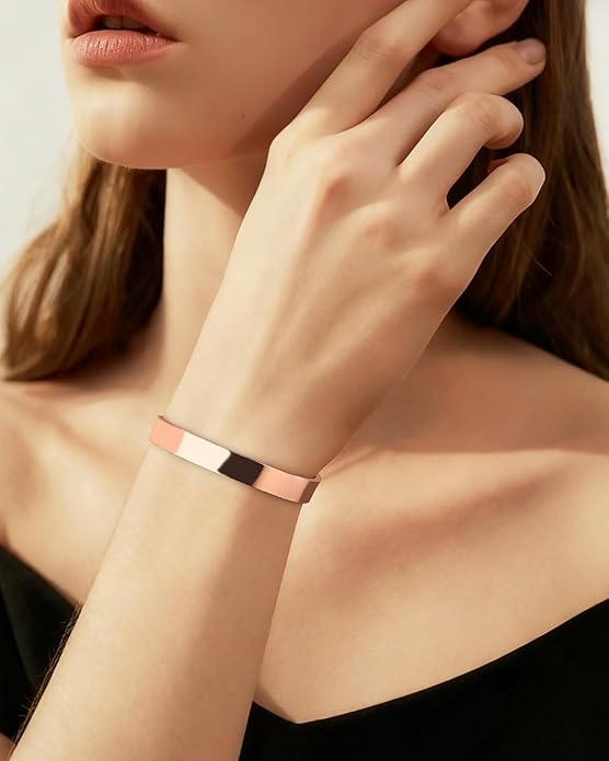 BioMag 2Pcs 99.99% Copper Bracelet for Women, Adjustable Magnetic Bracelets Bangle Cuff with 3500 Gauss Magnets, Jewelry Gift