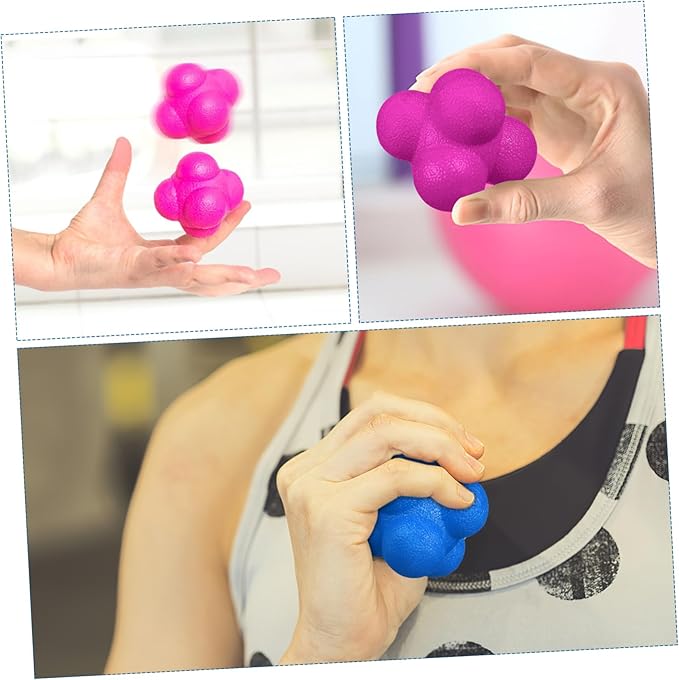 6pcs Agility Balls Hexagonal Reaction Balls Fitness Training Equipment Goalkeeper Training Indoor Exercise