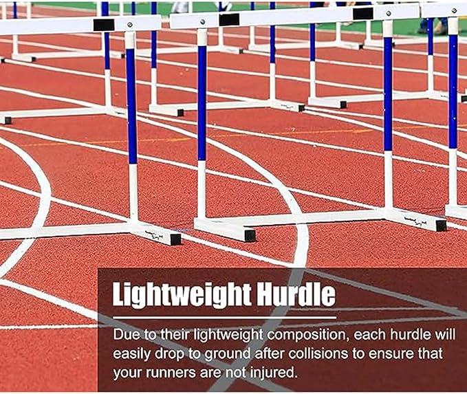 Height Adjustable Track & Field Hurdles, Sport Speed Hurdles Training Equipment for All Ages, Obstacle Courses and Drills Jumping Bar (3pcs 76)