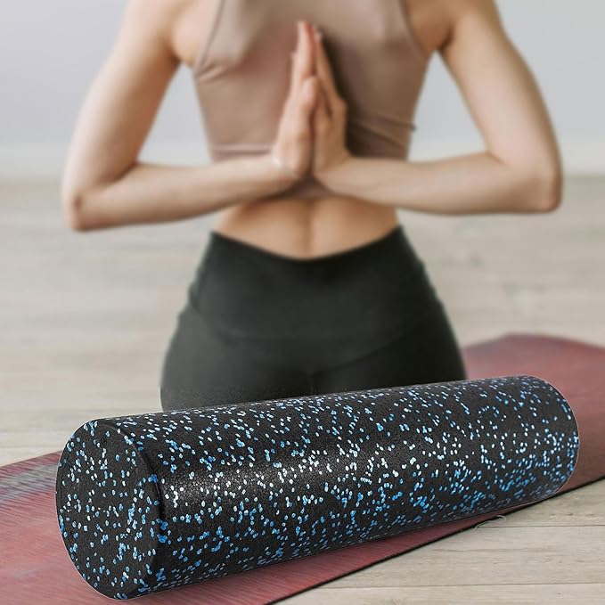 Column Foam Roller Multipurpose Relaxation Men Women Pilates Foam Roller for Fitness Worker Office Home Gym, 15cmx60cm Blue