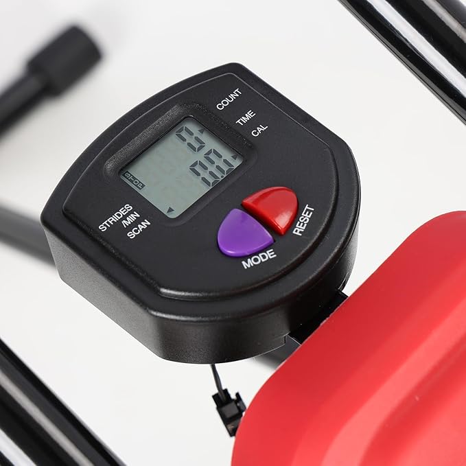 Abdominal Roller,Adjustable Ab Workout Equipment,Ab Machine Full Body Workout for Home Gym Strength Training Equipment,Foldable Waist Trainer Suitable for Beginner Speed Up Core Strengthening Red Bla