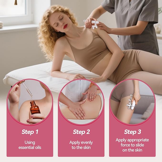 Fascia Blaster, Fascia Massage Tool for Tighten Skin Lymphatic Drainage Trigger Point Deep Tissue Neck,Shoulder,Lower Back,Psoas,Thighs, Gift for Women & Men