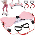 Waist Twisting Machine Fitness Tool, Ab Twister Board for Home Workout & Core Training, 300 lbs Capacity Exercise Twist Board with Resistance Bands, Noiseless Waist Sculptor with Foot Massage