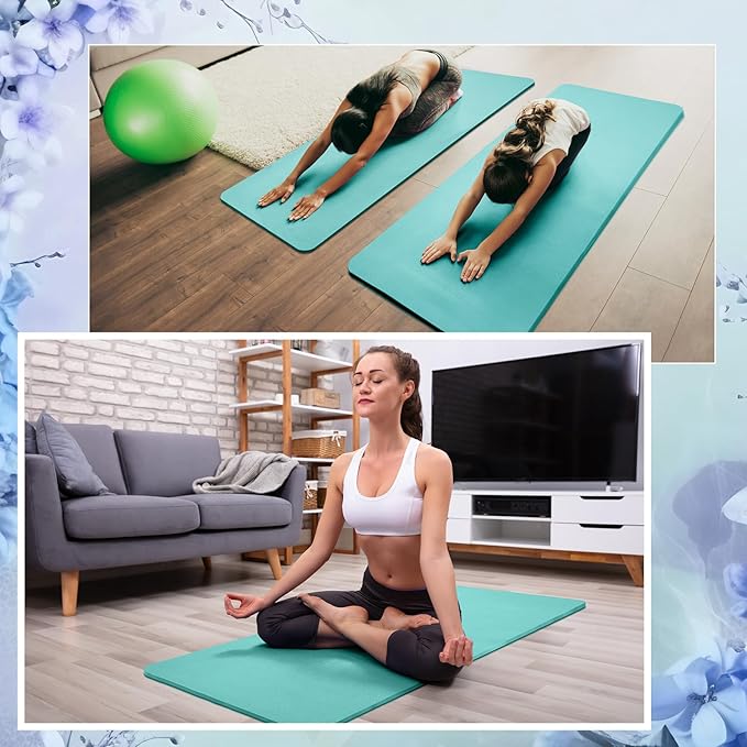 Timgle 6 Pcs 10mm Thick Yoga Mat Bulk, 68 x 24 Inches, Anti-slip Tear-resistant Exercise Mat Adult Kids Gym Mats for Fitness, Stretching, Workout and Studio, Outdoor Yoga, Pilates