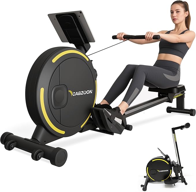 Rowing Machines for Home，Magnetic Rowing Machine，Max 265lbs Weight Capacity, Quiet Rower with Tablet Holder，16 Levels of Resistance