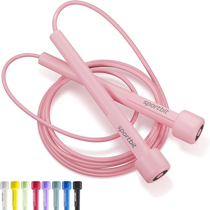 SPORTBIT Adjustable Jump Rope for Fitness and Exercise – Skipping Rope for Cardio, Boxing, and Weight Loss – Speed Rope perfect for Men & Women