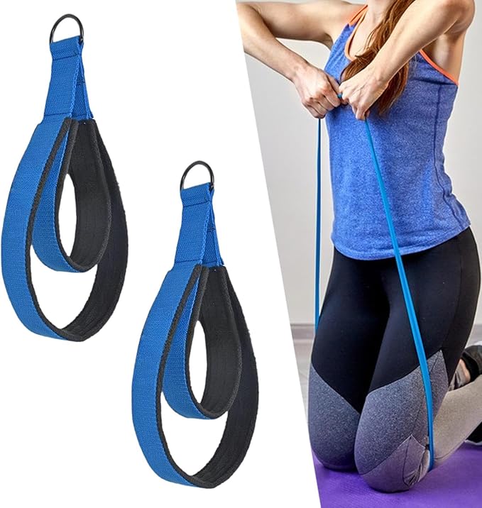 2X Pilates Double Loop Strap Pilates Equipment Portable Comfortable Adults Exercise Band Strap for Arms Legs Gymnastics