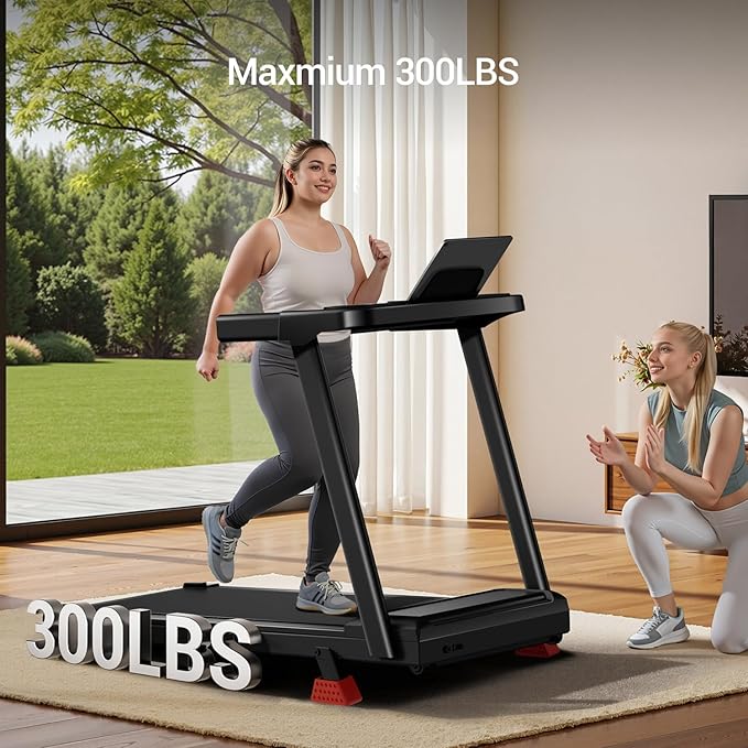 LONTEK 15% Incline Treadmill with Handles, 3-in-1 Portable Treadmills for Home and Office, Foldable Treadmills with 300 Lbs Weight Capacity, 3.0HP Quiet Walking Pad Treadmill, Three Screen
