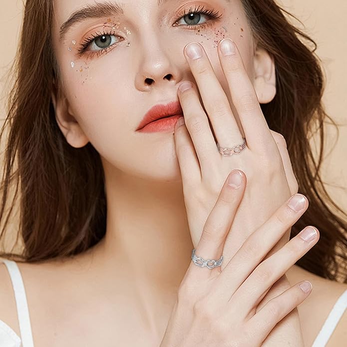 BioMag Copper Rings for Women, 99.99% Pure Copper Magnetic Rings Thumb Rings for Lymphatic Drainage, Adjustable Jewelry Gifts for Women