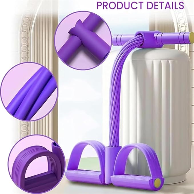 2025 Latest 8-Tube Pedal Resistance Device, Elementalt Pedal Puller, Detachable and Adjustable Pedal Resistance Device, for Full-Body Workout at Home Gym