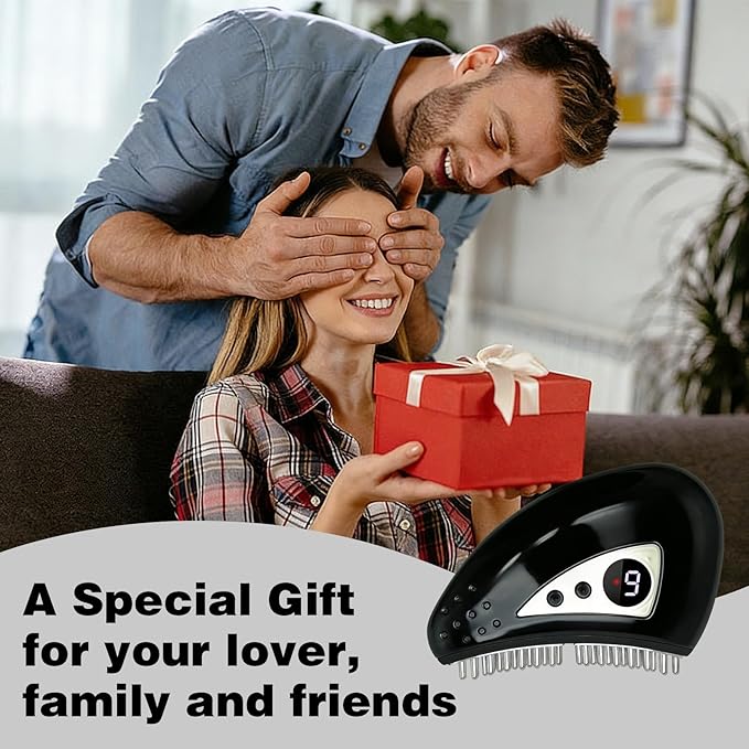 TMJ Relief Products Jaw, Handheld TMJ Relief Massager with Vibrating & Heating and PulsMode, Ergonomic Multi-Needle Design TMJ Massage Tool for Jaw & Neck Pain, Stiff Jaw, Tension, Stiffness (Black)