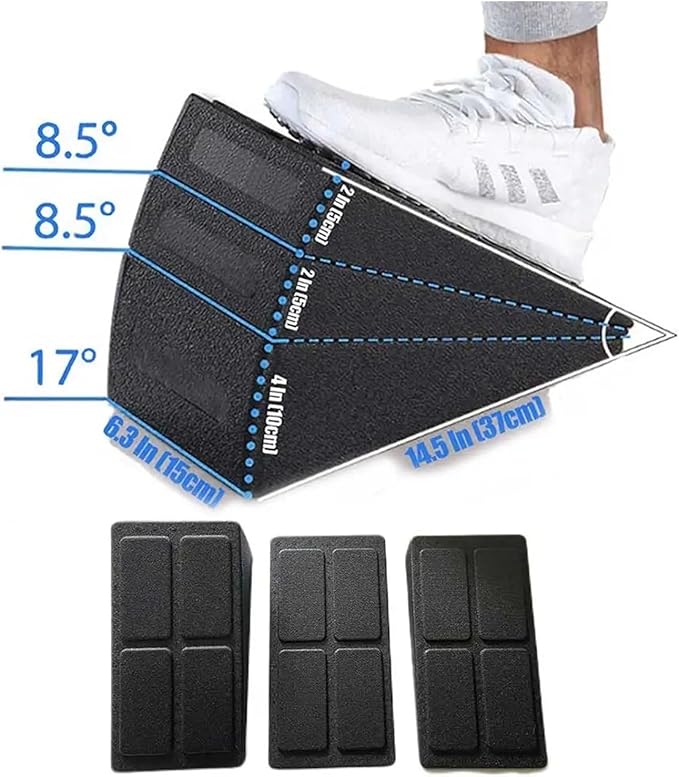 Yoga Wedge Stretch Slant Boards Adjustable Tilt Slanting Board Squat Wedge Block Improve Lower Leg Strength(2pcs 8.5)