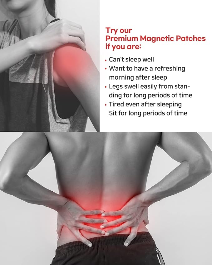 100pcs ACU-Magnetic Patches Healing Tip Magnet Pain Relief Like Acupuncture Pre-Attached to Plasters for Shoulder Wrist Neck arm Leg Back
