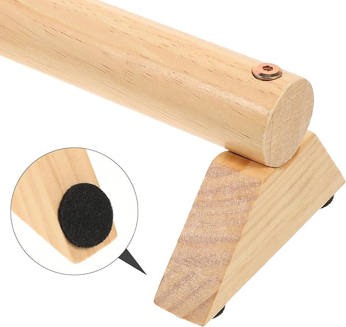 SUPVOX Push-up Handles Set with Non-slip Pads, Pine Wood Pushup Stands 21x13x8.7cm, Muscle Trainer for Home Workout and Strength Training Equipment