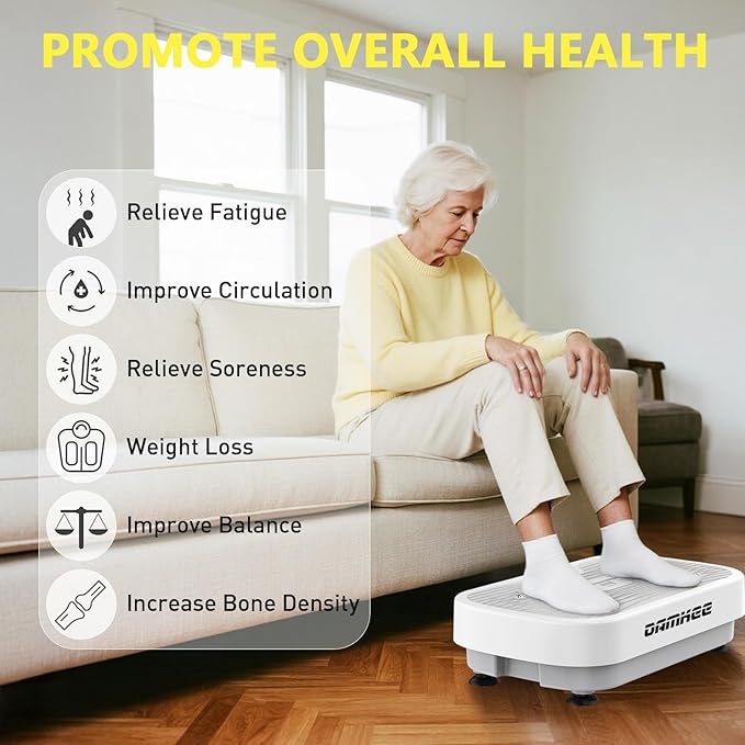Vibrating Board Exercise Machine, Vibrating Platform for Lymphatic Drainage, 120 Speeds, Upgraded Vibrating Board for Weight Loss, Full Body Workout Equipment, Perfect for Home Fitness