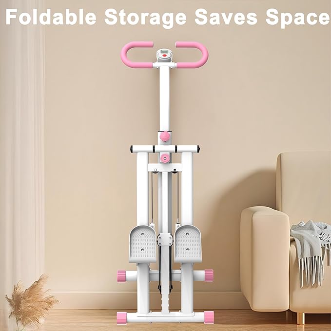 Stair Stepper Mini Stepper, Vertical Climber Machine for Home Full Body Workout, Adjustable Handlebar, Stable Non-Slip Frame, Home Climber, Aerobic Stepper, Fitness Stepper