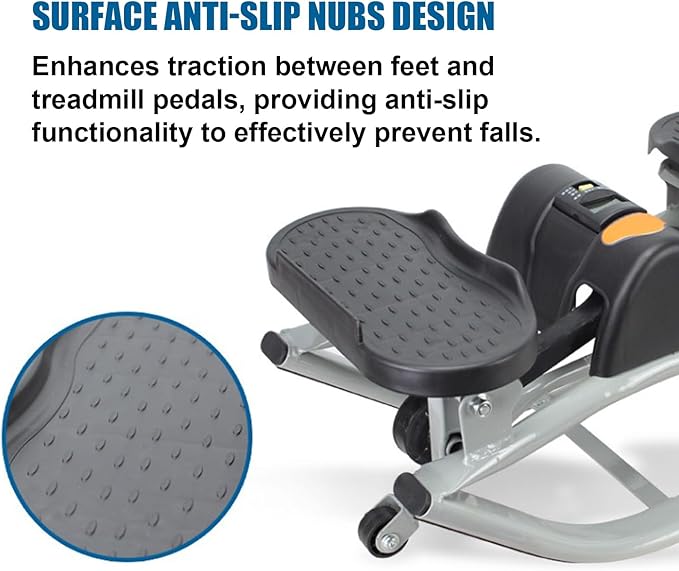 Rock Stepper Side to Side, Lateral Rocking Fitness Stepper, Home Exercise Machine with Digital Display and Time Tracking, Ideal for Leg, Glute, and Abdominal Workouts