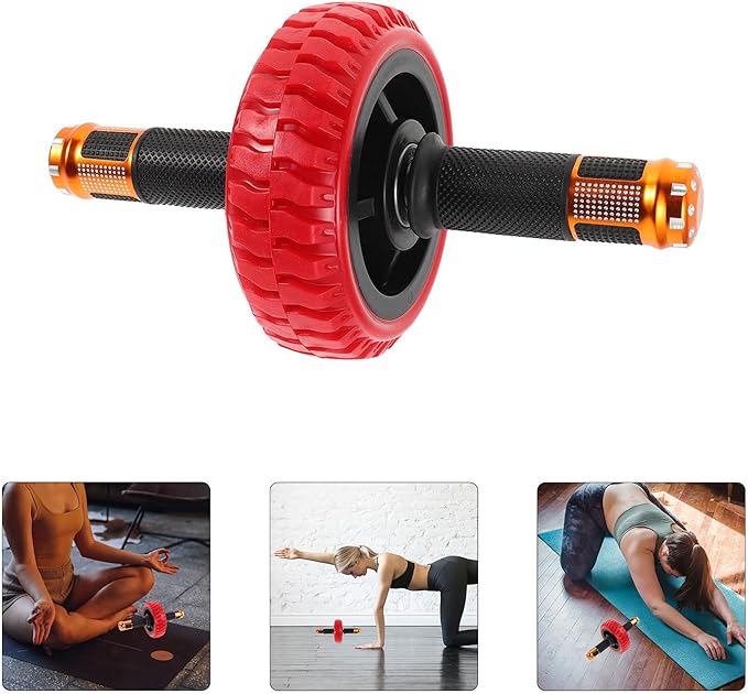 HEMOTON Ab Roller Wheel Gym Wheel Abdominal Training Muscle Roller Portable Core Strength Fitness Equipment for Home and Gym Use