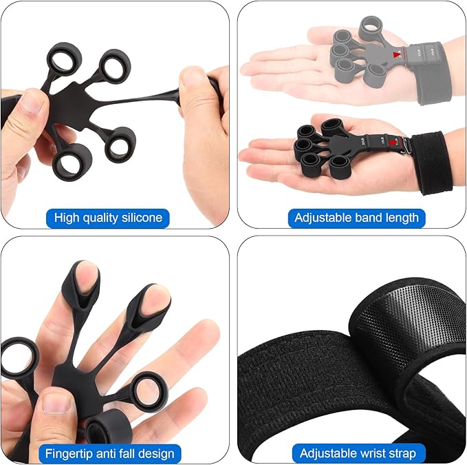 Grip Strength Trainer - Double-Sided Finger Exerciser and Hand Strengthener for Hand Therapy, Rock Climbing - Relieve Pain for Arthritis, Carpal Tunnel