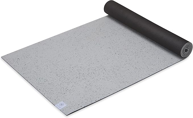Gaiam Recycled Hybrid Reversible Workout Mat, 24” W x 68” L (Black), 6mm Thick Yoga Mat, Made with 90% GRS Certified Recycled EVA, Durable, Non-Slip Exercise Mat for Yoga, Fitness, and Home Workout