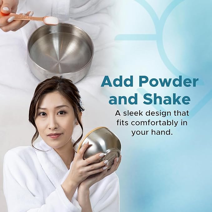 Platinum Nuru Massage Gel Powder Bowl Set | 3 x Massage Powder 5g Sachet | 1 x 16 fl oz Bowl