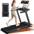 15% Treadmills for Home, 3-in-1 Foldable Treadmill with Incline, Portable Treadmill with Handle, 3.0HP Quiet Walking Pad Treadmill, 12 Automatic Modes, Three Screen