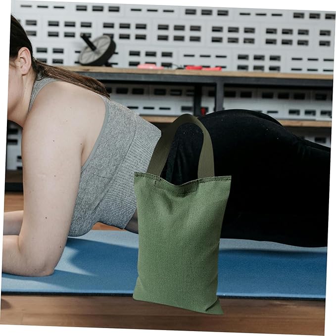 Kisangel 2kg Weighted Sandbag for Fitness and Yoga Canvas Training Bag with Weight and Handle for Dance Muscle Training and Balance Exercises