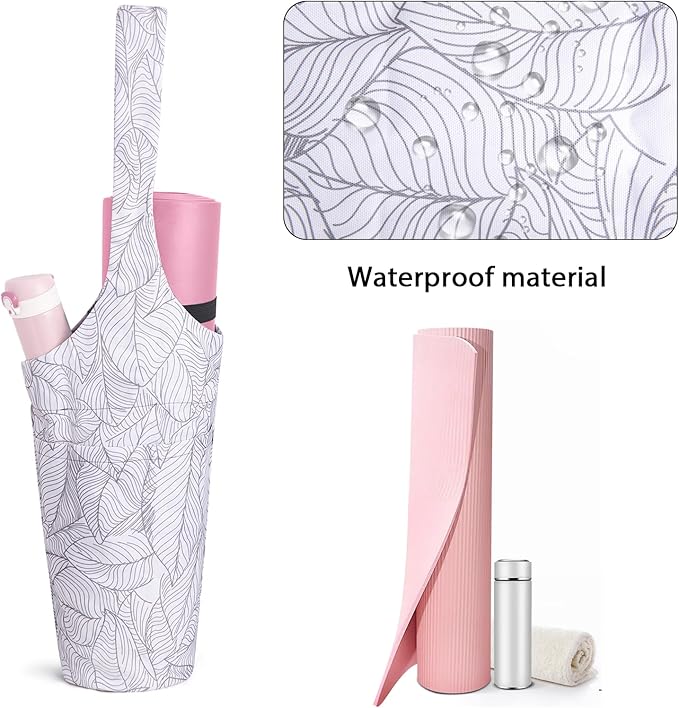 IwIeIaIrI Yoga Mat Bag for Women with Large Size Pocket and Zipper Pocket,Yoga Gifts Accessories with Adjustable Shoulder Strap- Fits Most Workout Stuff