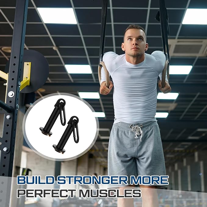 Lasnten 2 Pack Power Cage Squat Rack Home Gym Equipment Attachments Accessory Fits 3x3 Rack with 1" Hole for Power Strength Training Workouts