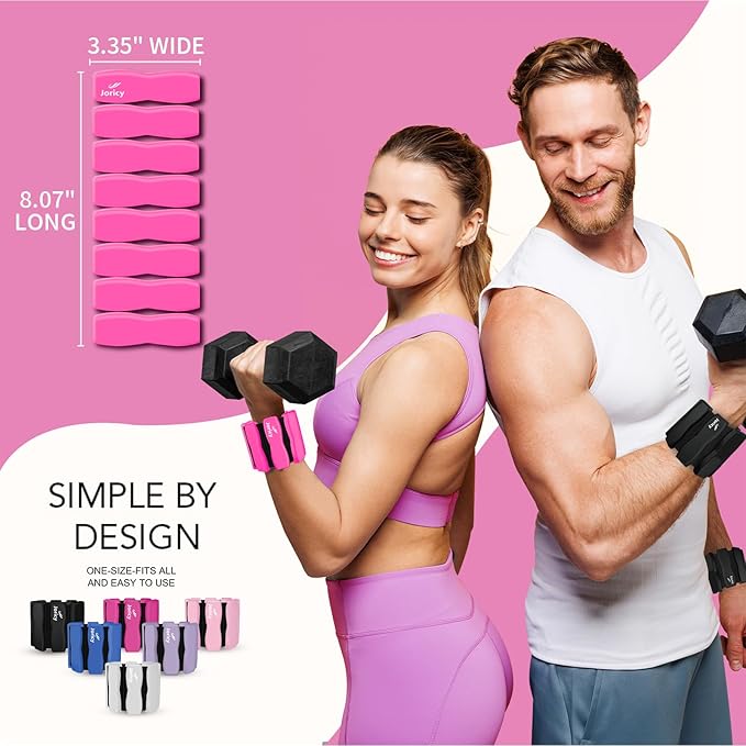 Wrist Ankle Weights for Women Men, Leg Arm Wrist Weights Bangles 1lb*2 1.5lb*2 2lb*2Wearable Weights Pilates Weighted Bracelet for Strength Training Walking Swimming Exercises Yoga Physical Therapy