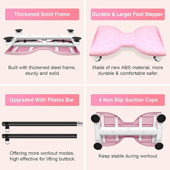 Waist Twist Machine Exercise,Ab Twist Board with Pilates Bar & Resistance Bands,Noiseless Ab Workout Machine For Women&Men Burn Fat,330 Lbs Capacity Fitness Exercise Equipment For Home.