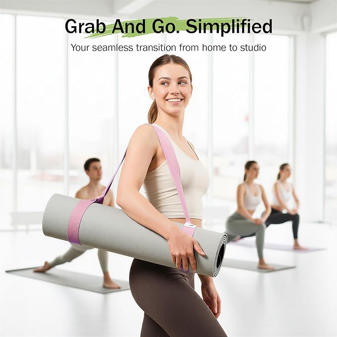 Slim Panda Yoga Mat Straps for Carrying, Adjustable Yoga Mat Carrier Sling Fits All Mats(Mat Not Included)