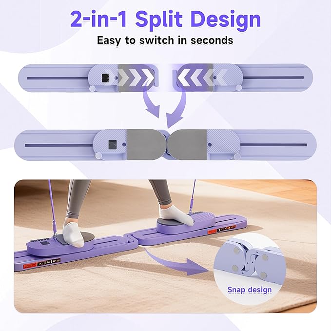 COSIEST Pilates Board for Home Use, Foldable Pilates Reformer Set with Resistance Bands, All-in-One Professional Workout Fitness Equipment for Core, Abs, Glutes, Legs, Butt, Arms Toning