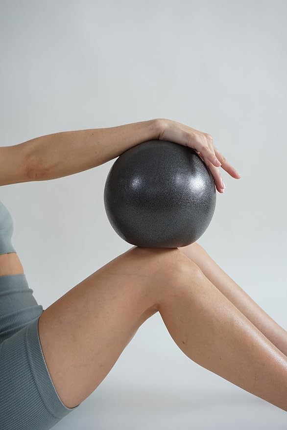 Pilates Pro Power Pack - Workout Essentials - 2.2lb Hand Weights, 2.2lb Ankle Weights/Wrist Weights, Resistance bands, Pilates Ball, Canvas Tote Bag - For Beginners or Advanced - Home or Gym/Studio Use.