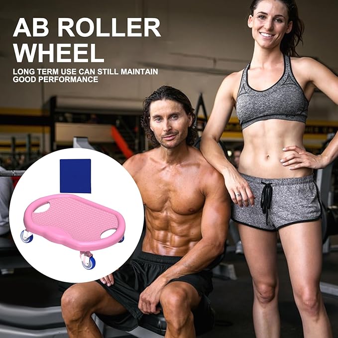 Ab Roller Board – PVC Stainless Steel 32x27x9cm | Abdominal Core Strength Trainer | Silent Exercise Plate For Home Gym Fitness Weight Loss And Daily Workout Use