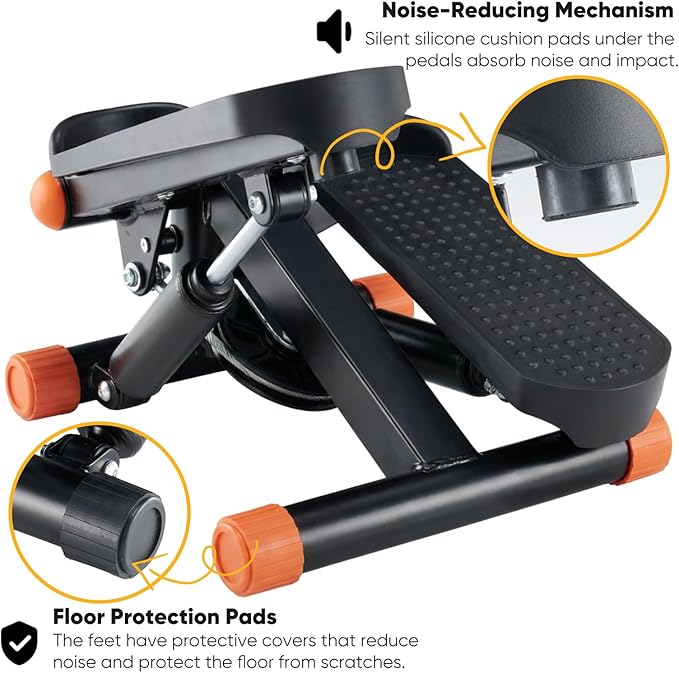 NEWBULIG Mini Stepper for Exercise at Home Stair Step Machine for Indoor Fitness Portable Home Gym Stepper for Full Body Workout 300lb Weight Capacity