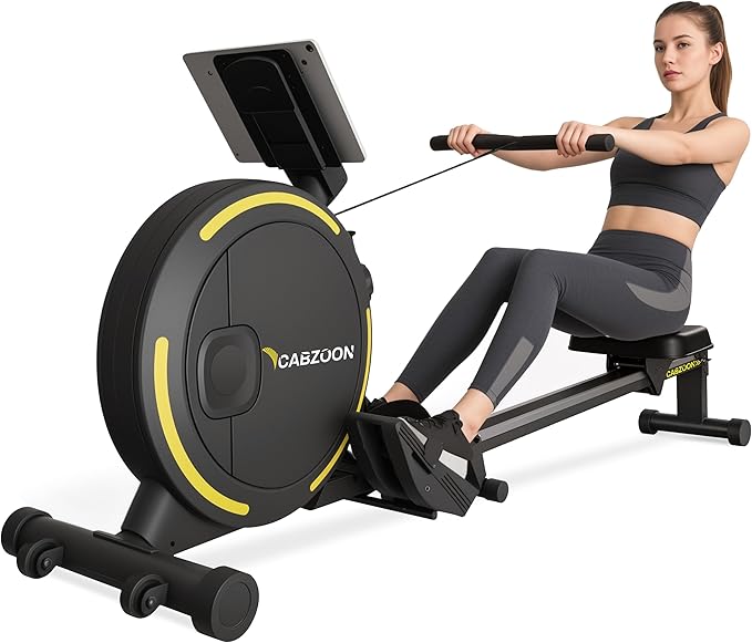 Rowing Machines for Home，Magnetic Rowing Machine，Max 265lbs Weight Capacity, Quiet Rower with Tablet Holder，16 Levels of Resistance