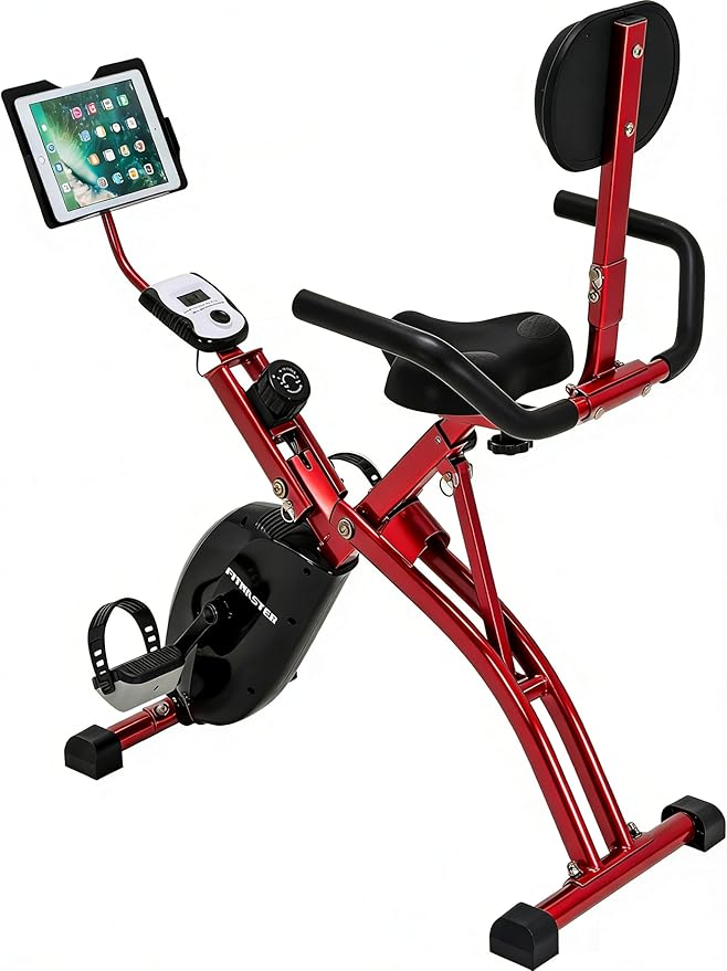Foldable Recumbent Exercise Bike with High Backrest and Magnetic Resistance, Recumbent Exercise Bike for Home Workout，One Size-Multiple Styles Available