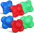 Happyyami 6Pcs Reaction Balls for Agility Training Durable Bouncing Balls for Reflex Coordination Improvement Versatile Sports Training Equipment for All Ages