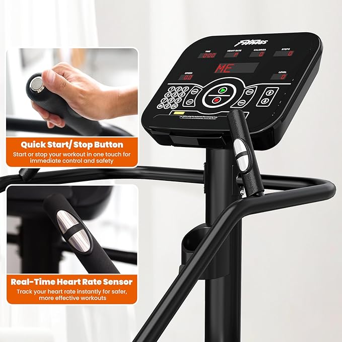 Stairmaster Machine with LED Screen, Commercial Grade Stair Climber, Continuous Climbing Exercise Machine for Cardio, 15 Speed Levels Stair Master, 15-164 Steps/Min