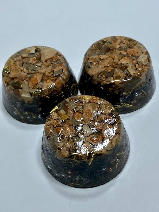 Leopard Jasper Orgone Generator Energy Accumulator 7.83Hz/432Hz/528Hz/Advance Harmonics Many Beautiful Ingredients!! (Leopard Jasper)