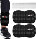 Ankle Weights Wrist Weights for Men Women, 1 Pair Adjustable Removable Steel Weighted Plates Arm Leg Weights for Walking Running Pilates, Fitness Weights