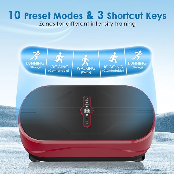 Vibration Plate Exercise Machine - Whole Body Workout Vibration Platform Lymphatic Drainage Machine for Weight Loss Home Fitness with Resistance Bands Remote