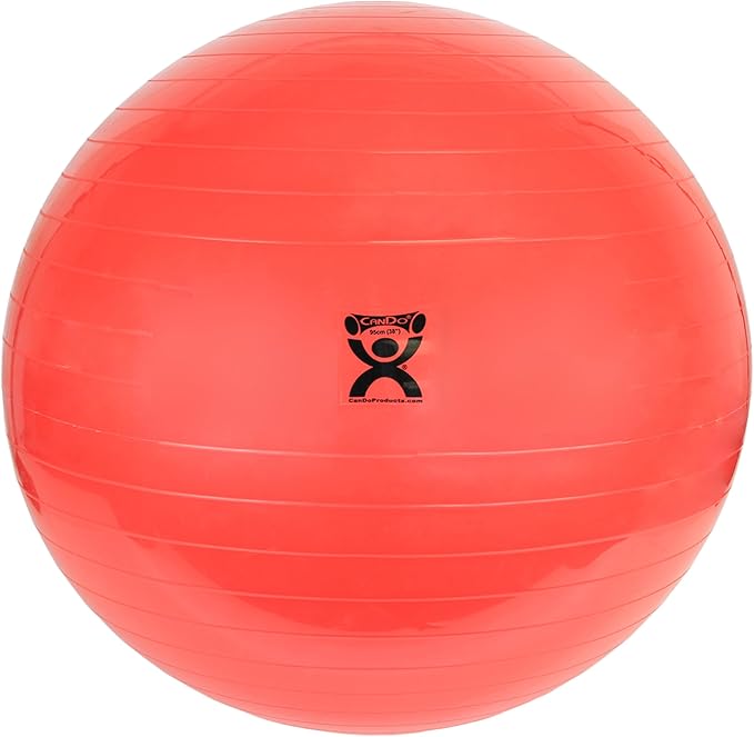 Cando 30-1800 Blue Non-Slip PVC Vinyl Inflatable Exercise Ball, 12" Diameter, 300 lbs Weight Capacity