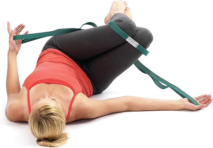 OPTP The Original Stretch Out Strap With Exercise Pilates Essentials Book - USA Made Top Choice for Physical Therapy, Pilates Stretching or Knee Therapy